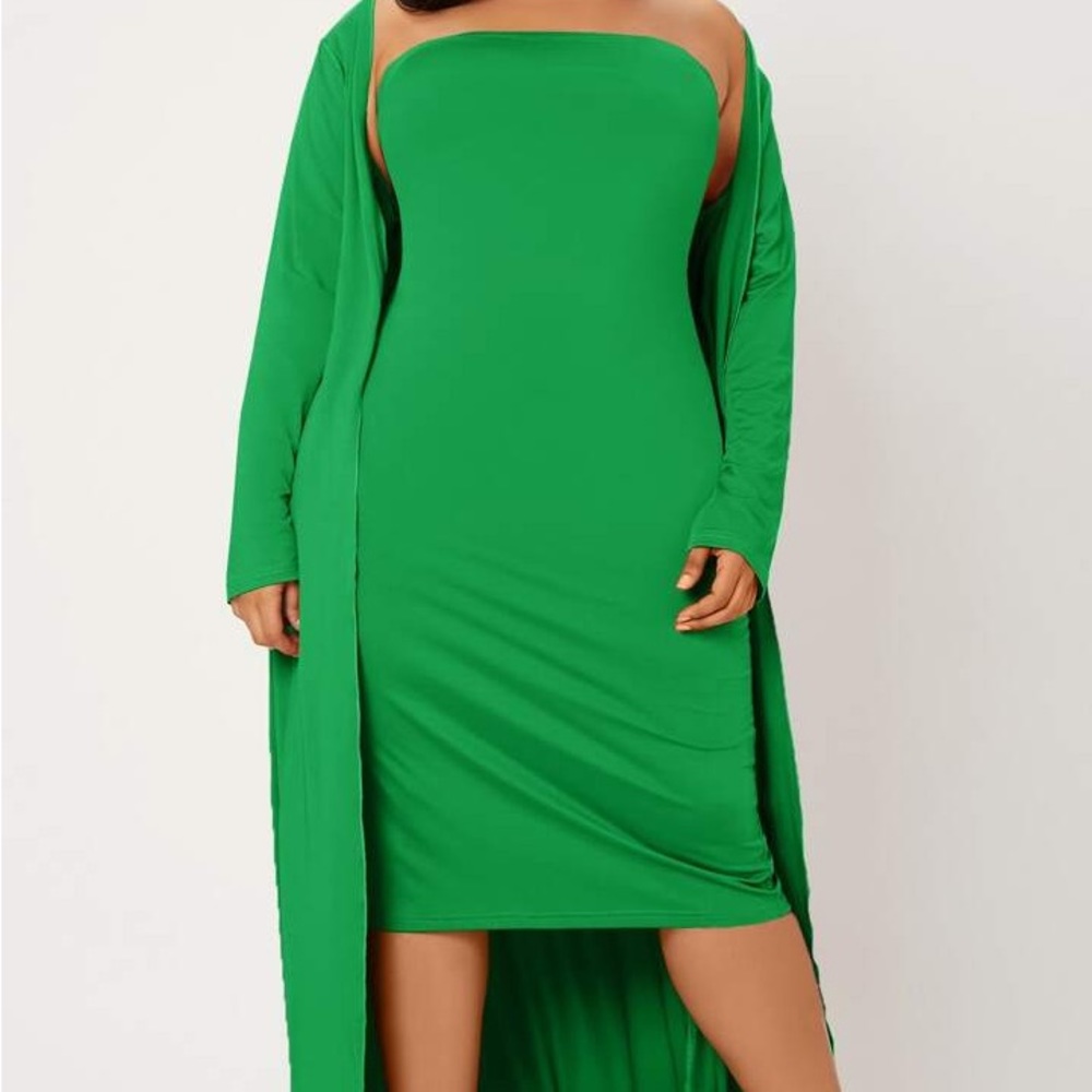 Beautiful 2pc Tube Dress with matching open front jacket